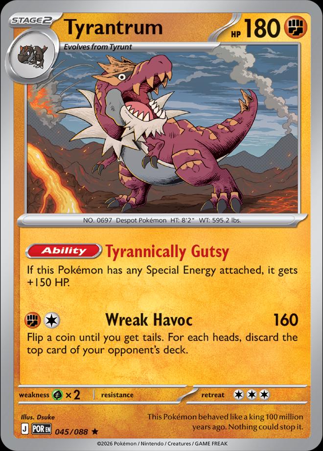 Tyrantrum #45 Pokemon Perfect Order (Non-Holo Build n Battle Deck Exclusive)