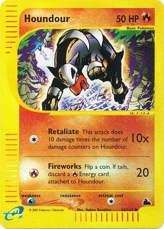 Houndour [Reverse Holo] #66 Pokemon Skyridge LIGHTLY PLAYED