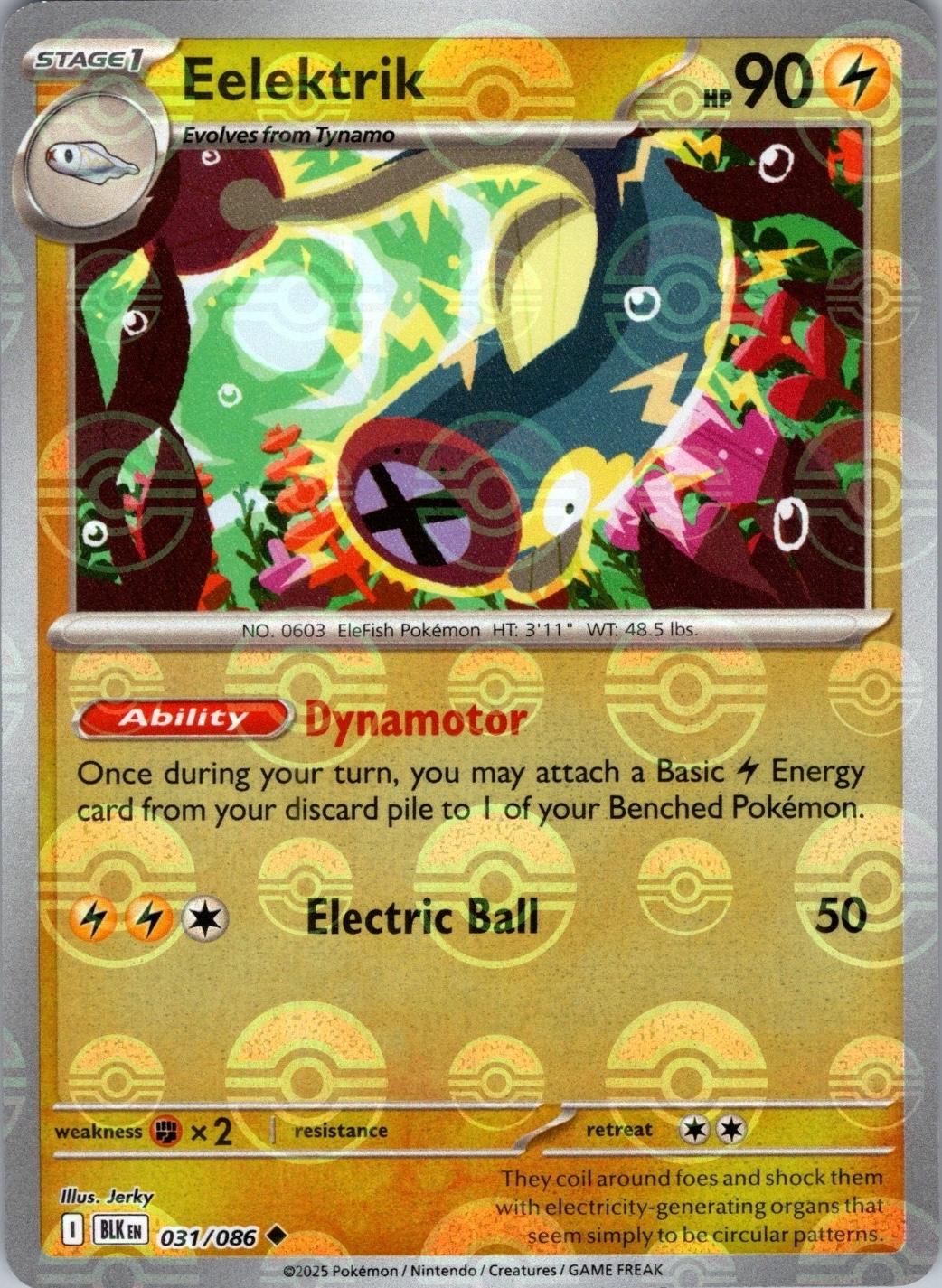 Eelektrik [Poke Ball] #31 Pokemon Black Bolt