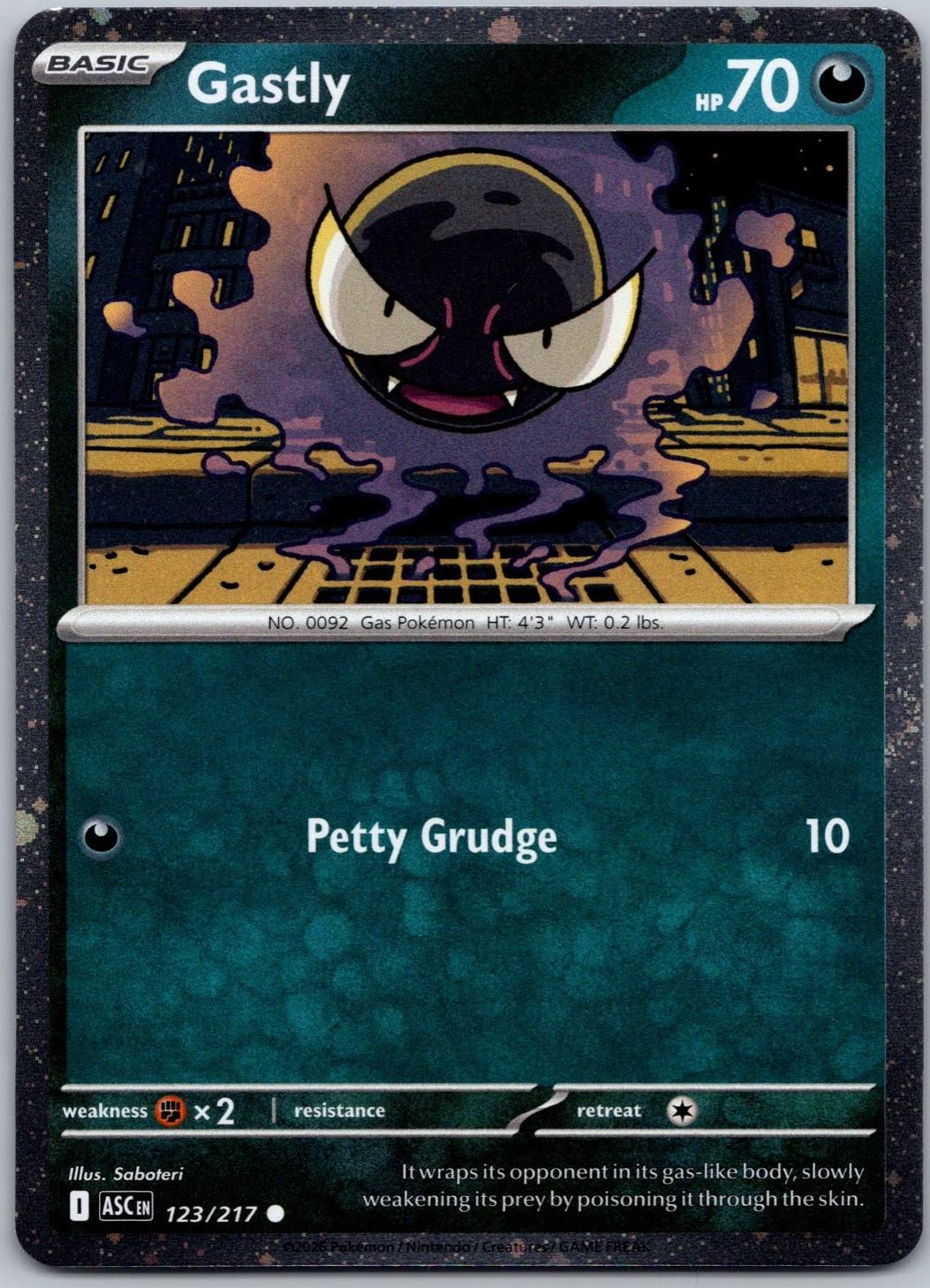 Gastly [Cosmos Holo] #123 Pokemon Ascended Heroes