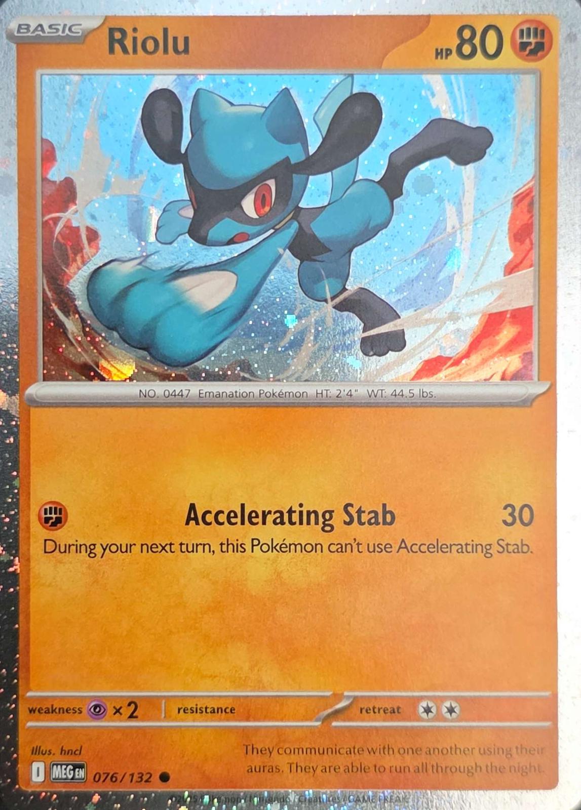 Riolu [Cosmos Holo] #76 Pokemon Mega Evolution
