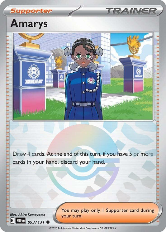 Amarys [Poke Ball] #93 Pokemon Prismatic Evolutions