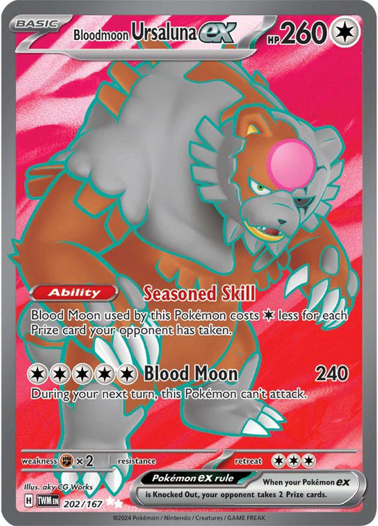 Bloodmoon Ursaluna ex #202 Pokemon Twilight Masquerade