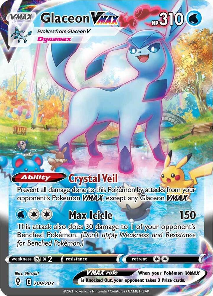 Glaceon VMAX #209 Pokemon Evolving Skies