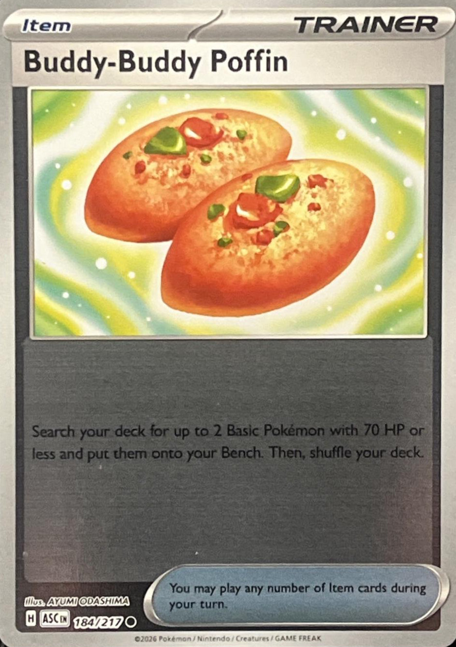 Buddy-Buddy Poffin [Reverse Holo] #184 Pokemon Ascended Heroes
