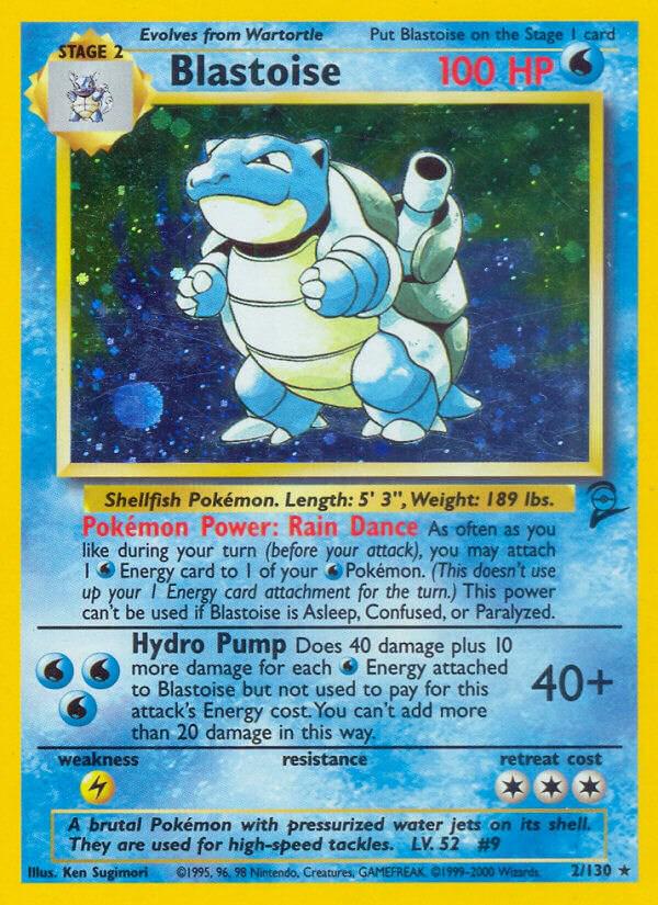 Blastoise #2 Pokemon Base Set 2 LIGHTLY PLAYED