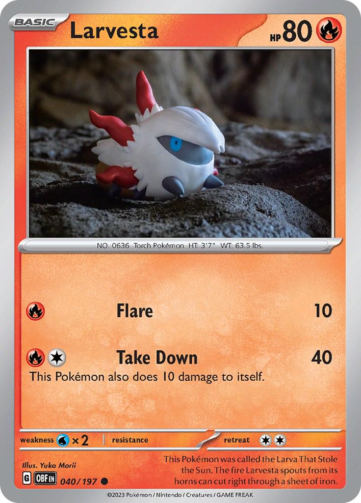 Larvesta #40 Pokemon Obsidian Flames Yuka Morii