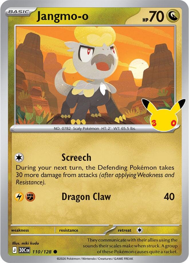 Jangmo-o #110 Pokemon 30th Celebration