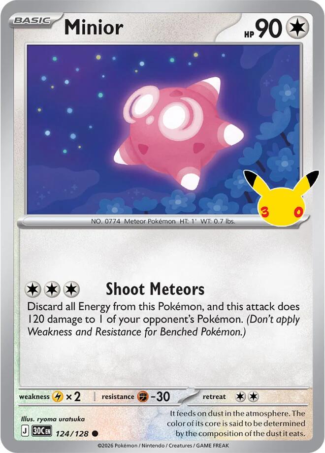Minior #124 Pokemon 30th Celebration
