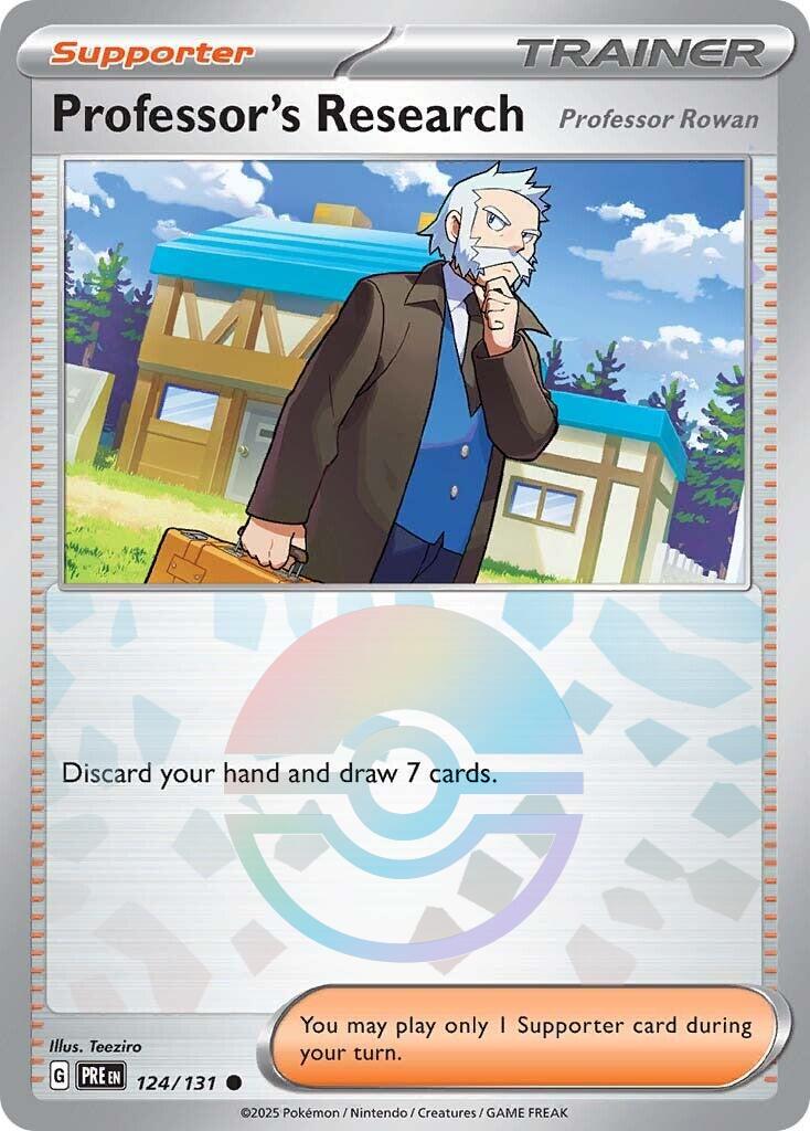 Professor's Research: Professor Rowan [Poke Ball] #124 Pokemon Prismatic Evolutions