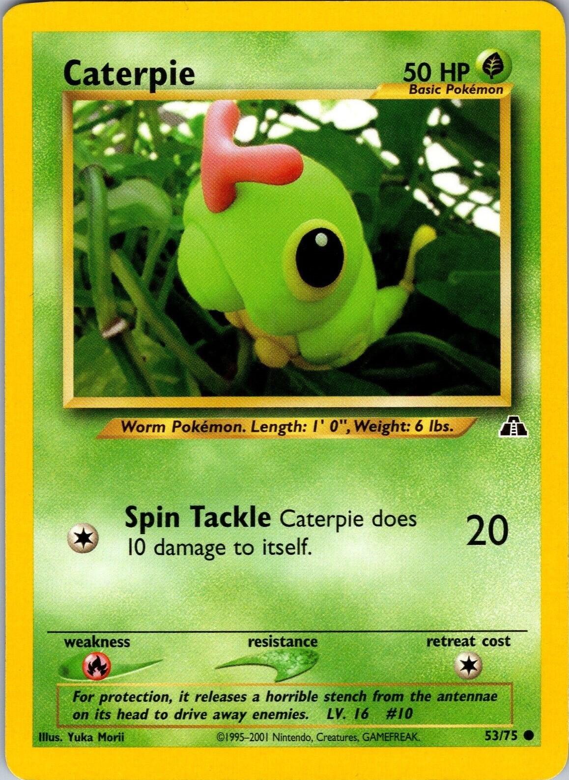 Caterpie #53 Pokemon Neo Discovery Yuka Morii