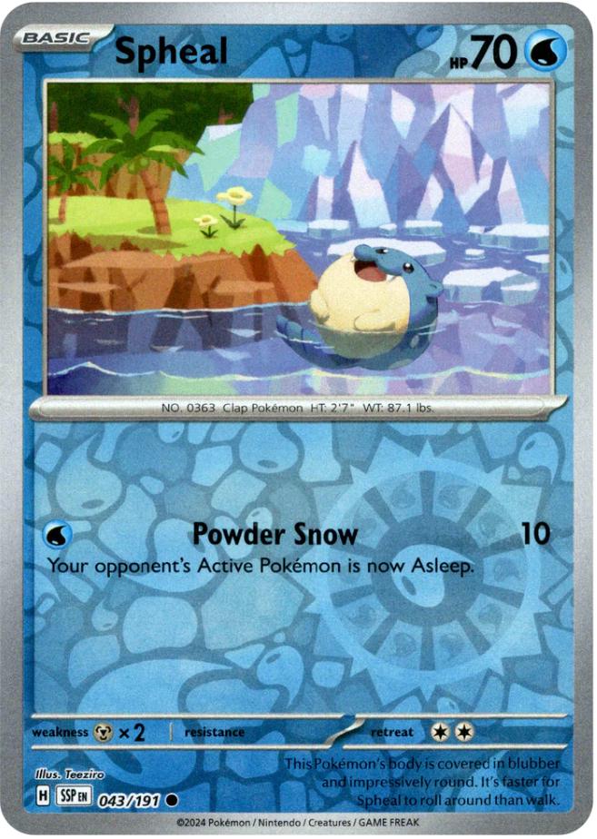 Spheal [Reverse Holo] #43 Pokemon Surging Sparks