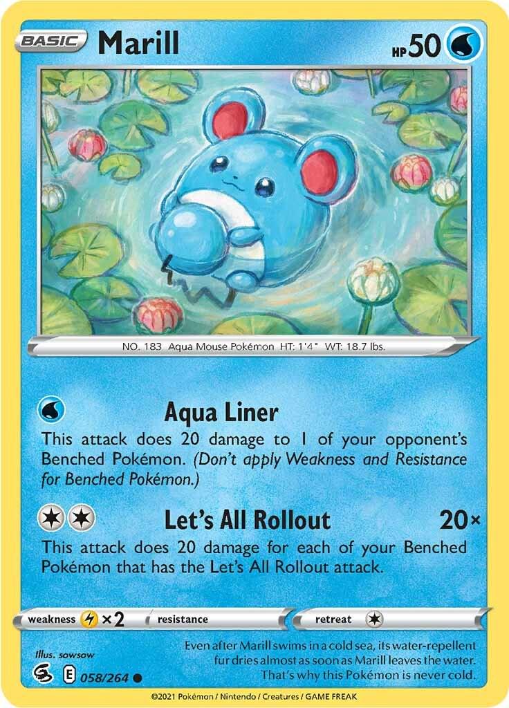 Marill #58 Pokemon Fusion Strike