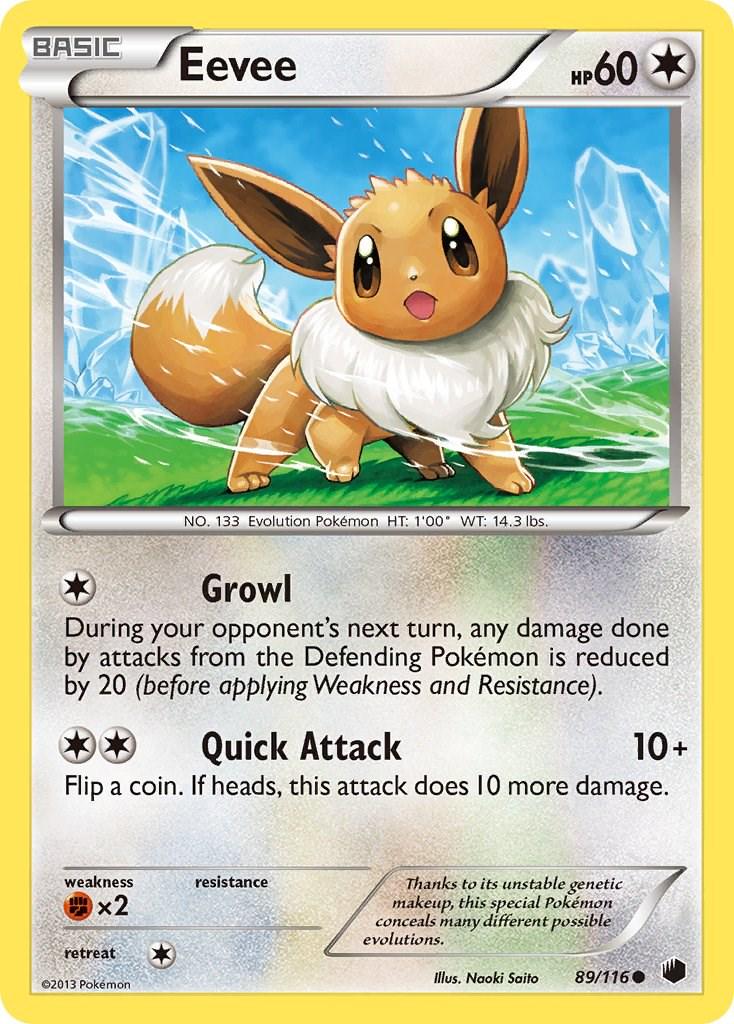 Eevee #89 Pokemon Plasma Freeze (Lightly Played)