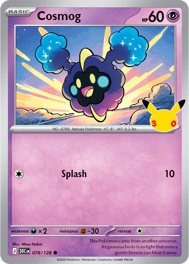 Cosmog #78 Pokemon 30th Celebration