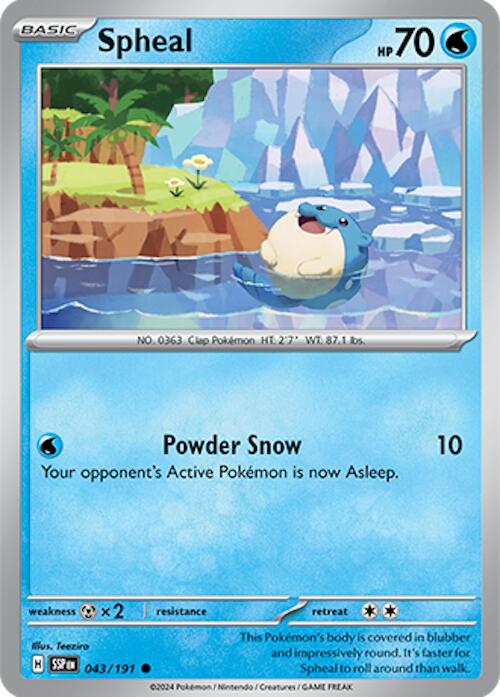 Spheal #43 Pokemon Surging Sparks