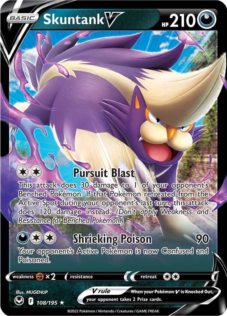 Skuntank V #108 Pokemon Silver Tempest