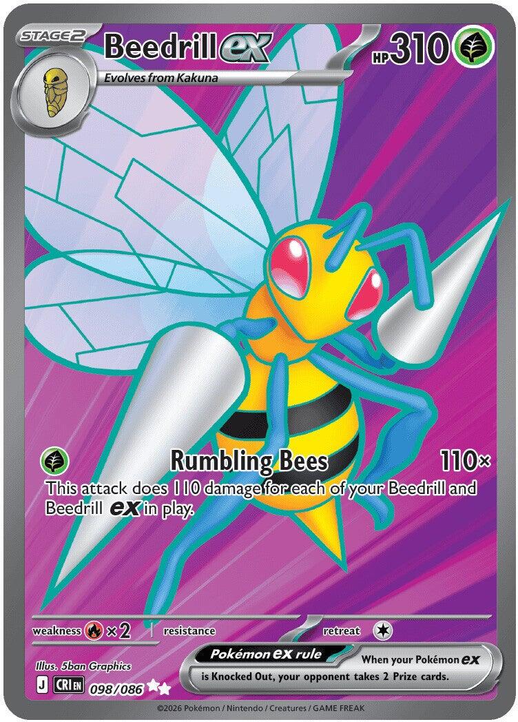Beedrill ex #98 Pokemon Chaos Rising