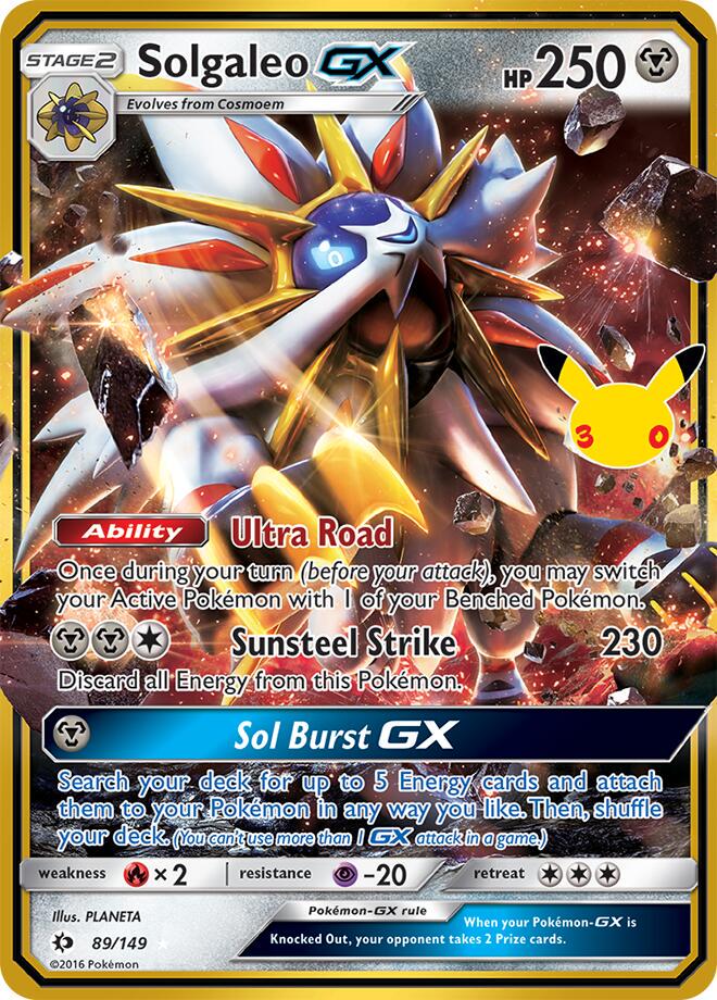 Solgaleo GX #89 Pokemon 30th Celebration