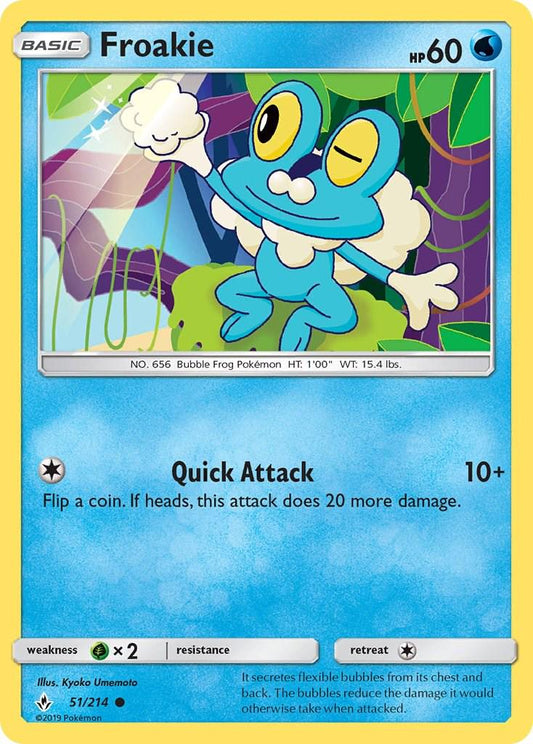 Froakie #51 Pokemon Unbroken Bonds (Moderately Played)