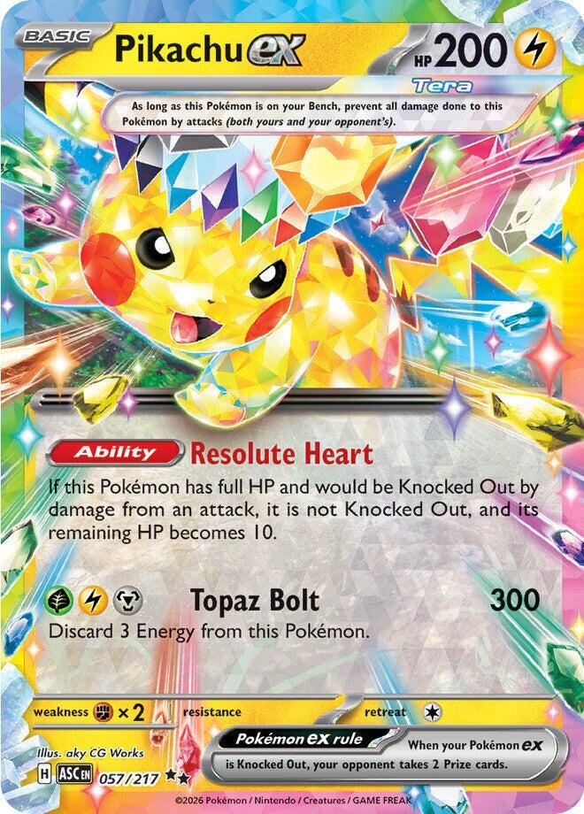 Pikachu ex #57 Pokemon Ascended Heroes