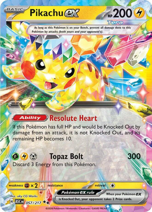 Pikachu ex #57 Pokemon Ascended Heroes