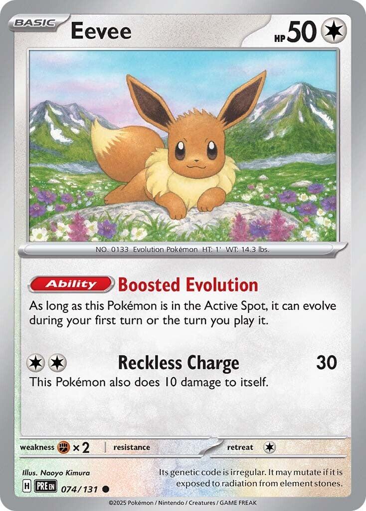 Eevee #74 Pokemon Prismatic Evolutions