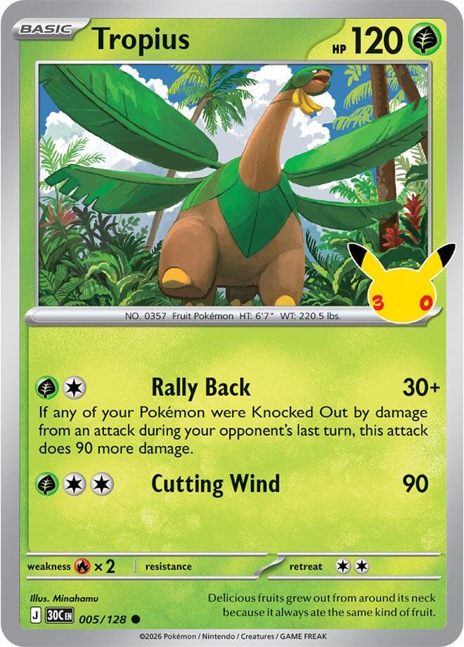 Tropius #5 Pokemon 30th Celebration