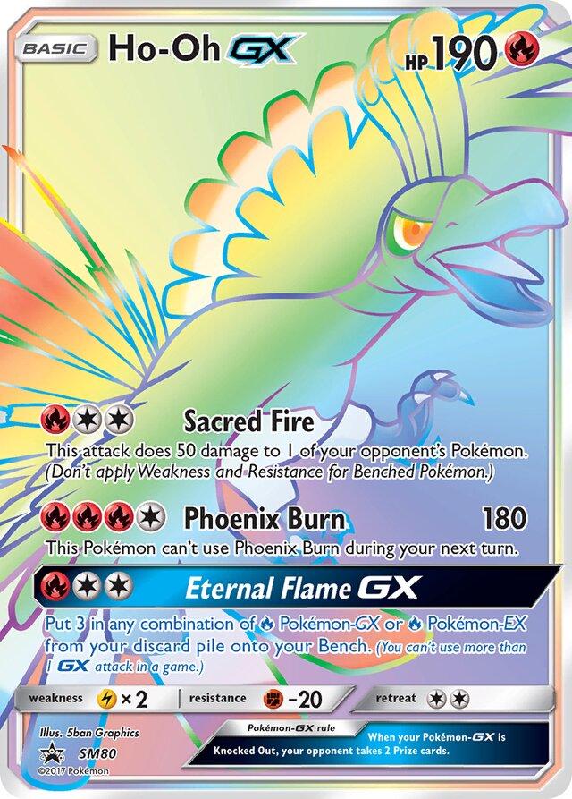 Ho-Oh GX #SM80 Pokemon Promo (MODERATELY PLAYED CONDITION)