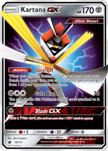 Kartana GX #70 Pokemon Crimson Invasion (LIGHTLY PLAYED)
