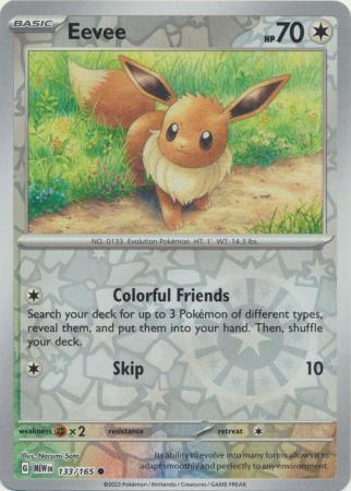 Eevee [Reverse Holo] #133 Pokemon Scarlet & Violet 151