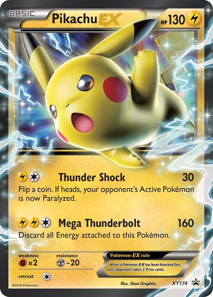 Pikachu EX #XY174 Pokemon Promo LIGHTLY PLAYED