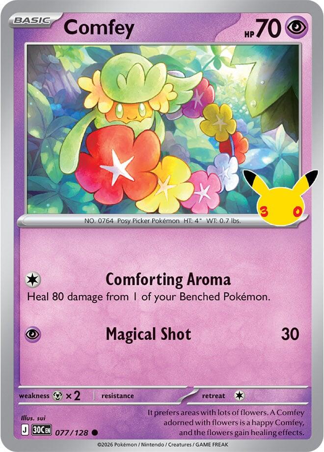 Comfey #77 Pokemon 30th Celebration