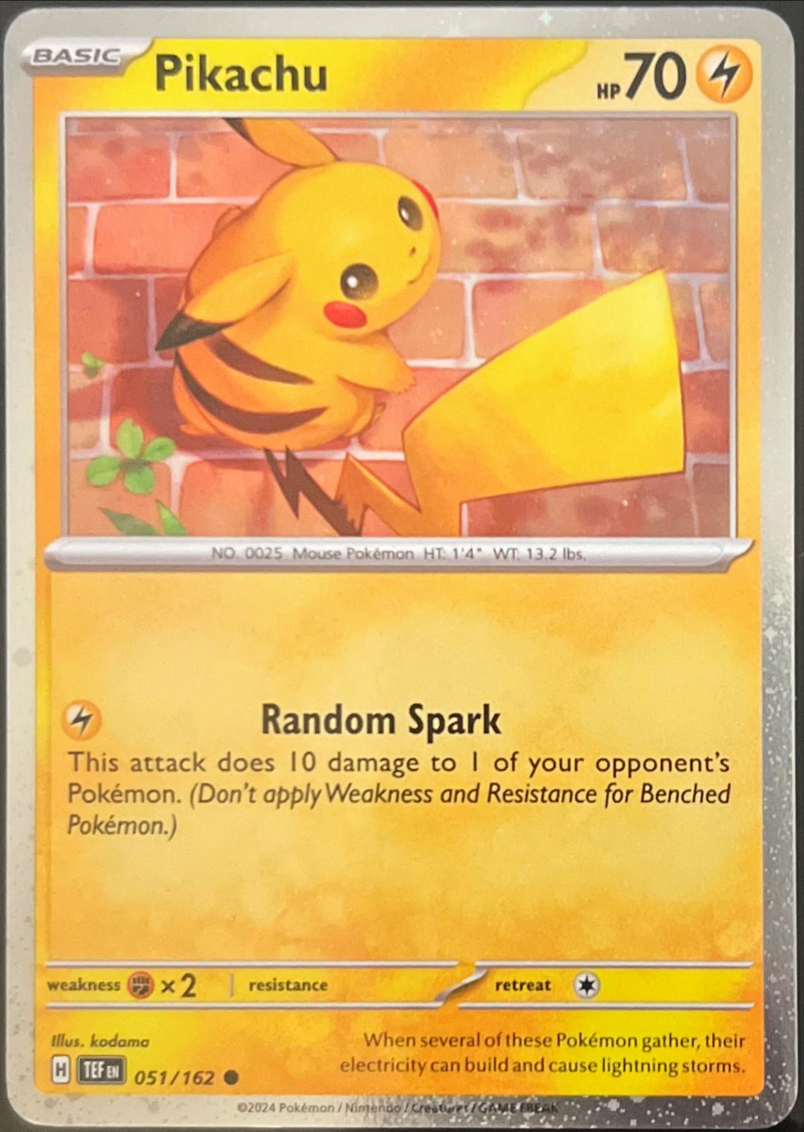 Pikachu [Cosmos Holo] #51 Pokemon Temporal Forces