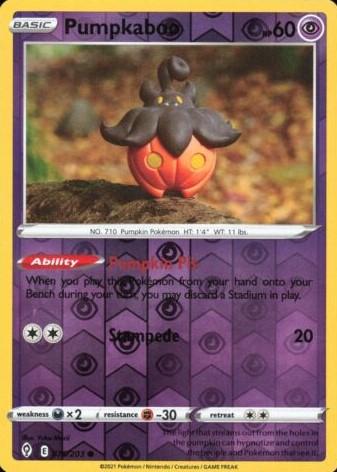 Pumpkaboo [Reverse Holo] #76 Pokemon Evolving Skies Yuka Morii