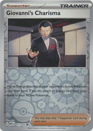 Giovanni's Charisma [Reverse Holo] #161 Pokemon Scarlet & Violet 151