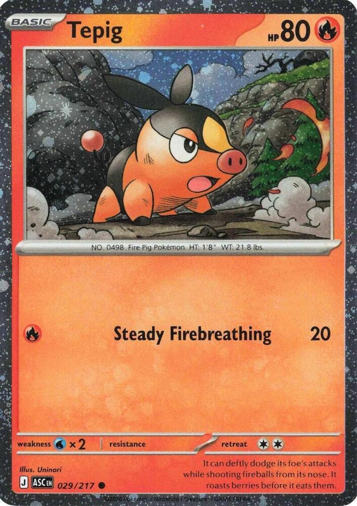 Tepig [Cosmos Holo] #29 Pokemon Ascended Heroes