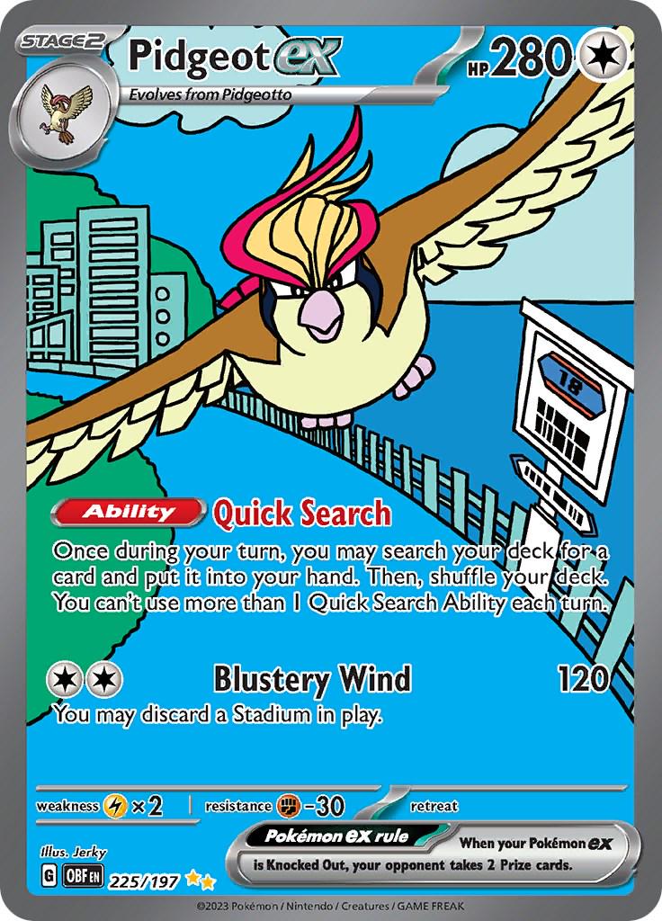 Pidgeot ex #225 Pokemon Obsidian Flames