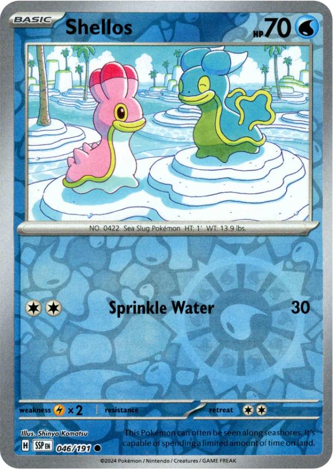 Shellos [Reverse Holo] #46 Pokemon Surging Sparks