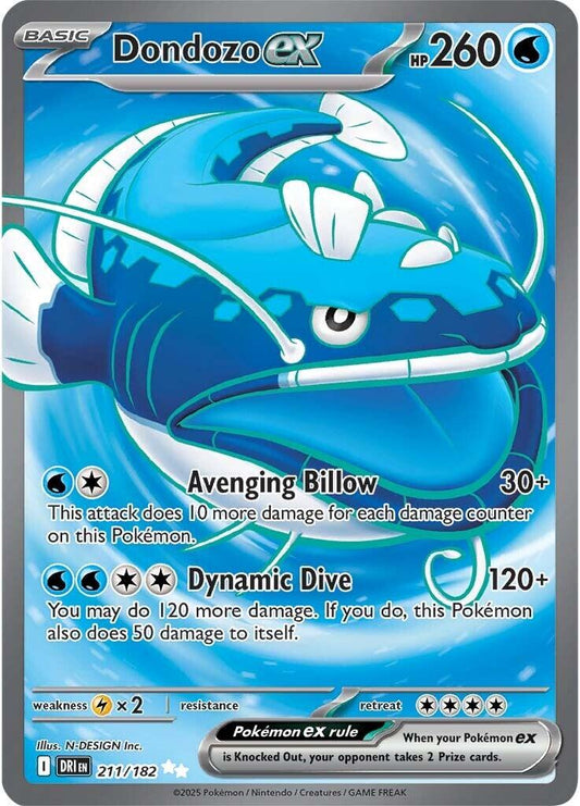 Dondozo ex #211 Pokemon Destined Rivals