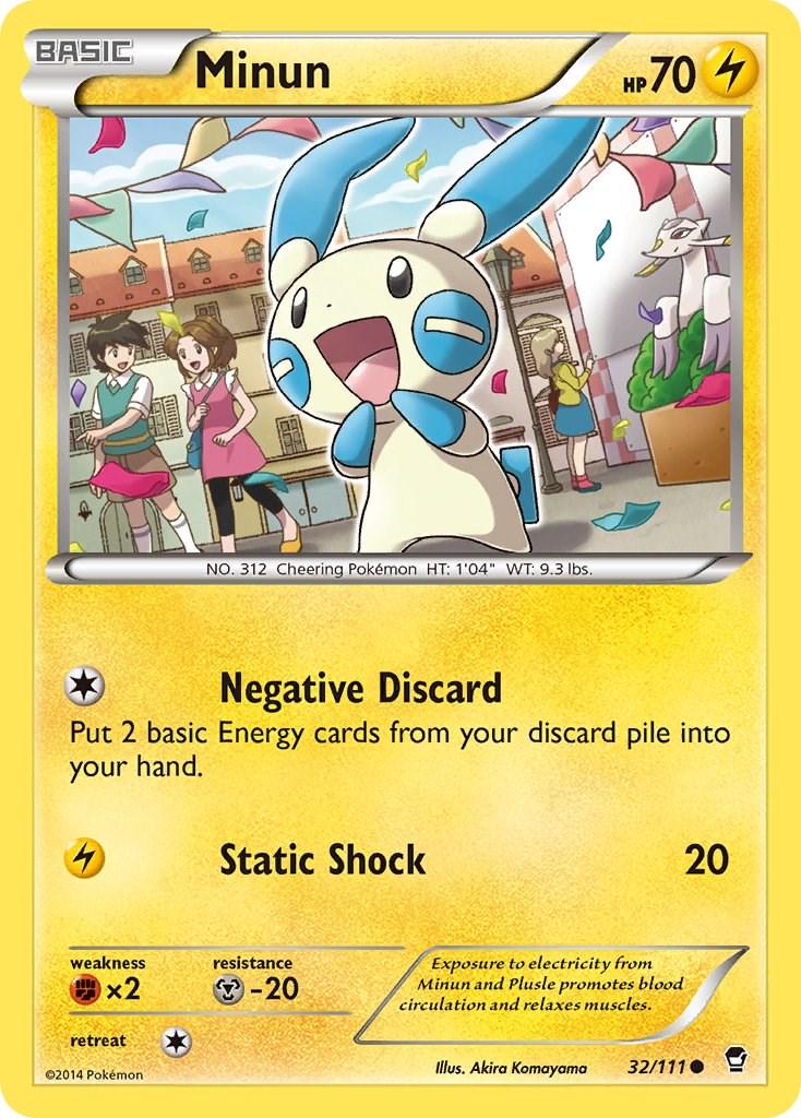 Minun #32 Pokemon Furious Fists (Moderately Played)