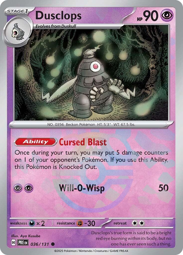 Dusclops [Master Ball] #36 Pokemon Prismatic Evolutions
