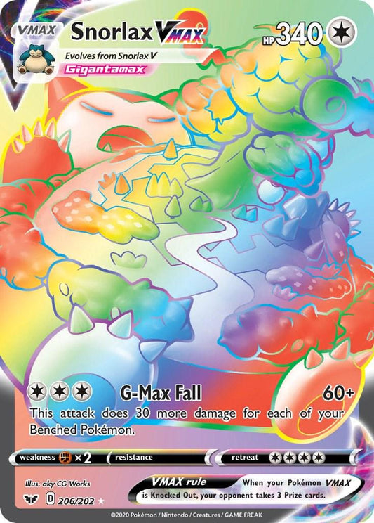 Snorlax VMax #206 Pokemon Sword & Shield