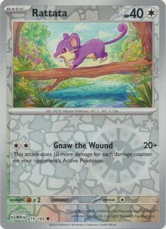 Rattata [Reverse Holo] #19 Pokemon Scarlet & Violet 151