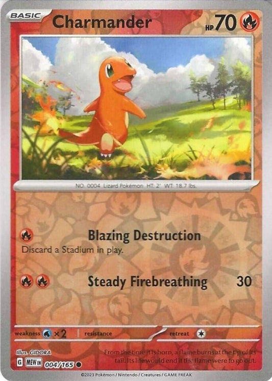 Charmander [Reverse Holo] #4 Pokemon Scarlet & Violet 151