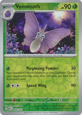 Venomoth [Reverse Holo] #49 Pokemon Scarlet & Violet 151