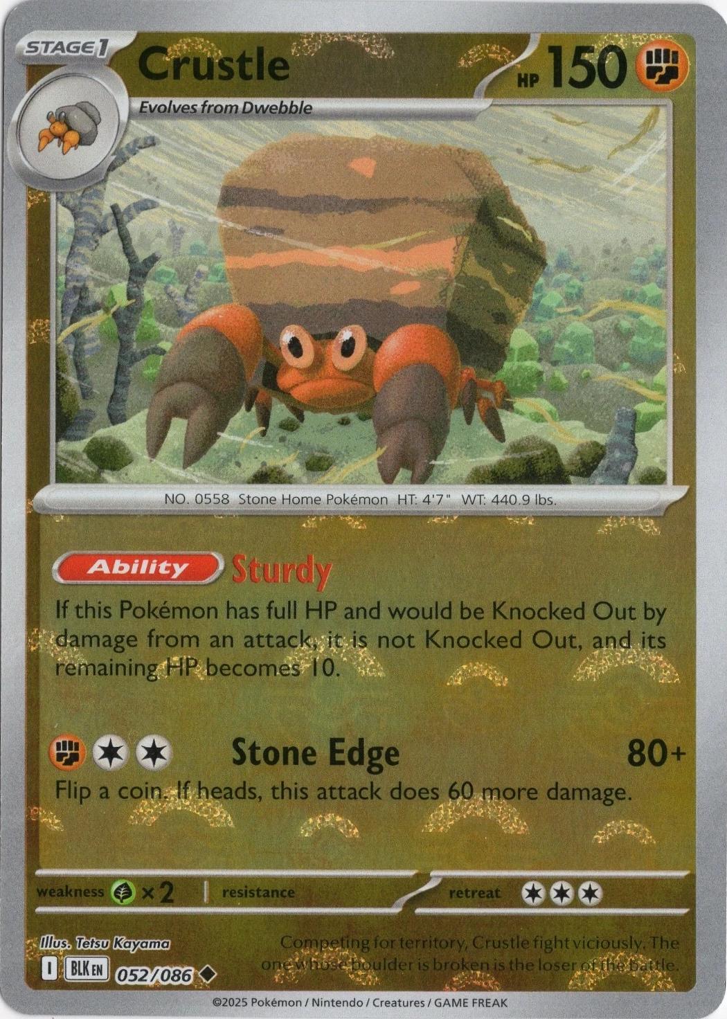 Crustle [Poke Ball] #52 Pokemon Black Bolt