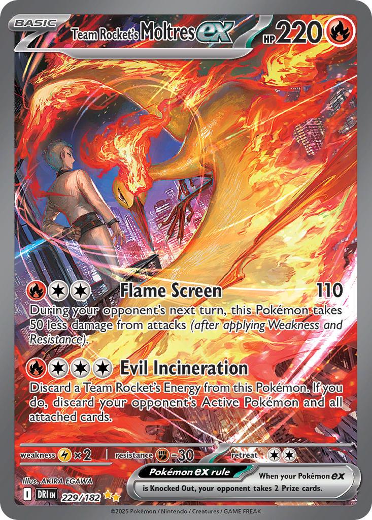 Team Rocket's Moltres ex #229 Pokemon Destined Rivals
