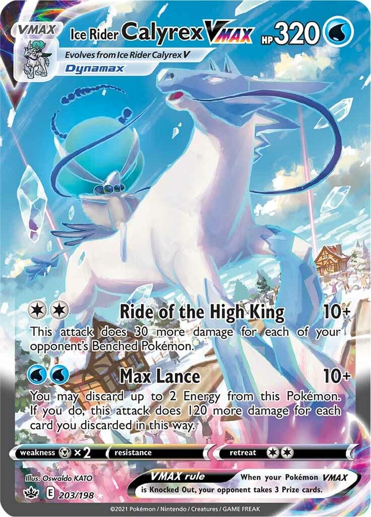 Ice Rider Calyrex VMAX #203 Pokemon Chilling Reign