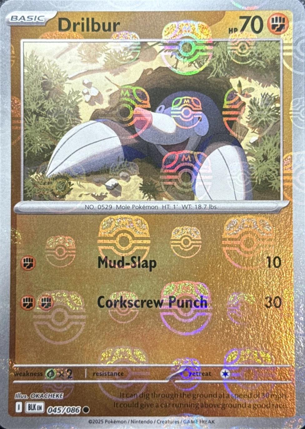 Drilbur [Master Ball] #45 Pokemon Black Bolt